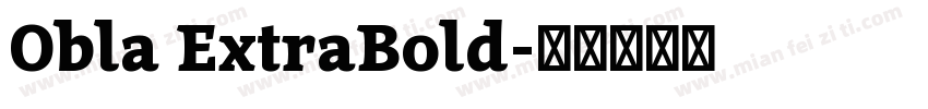 Obla ExtraBold字体转换